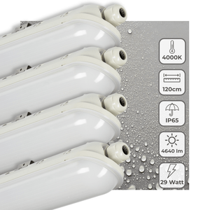 LED TL Armatuur 4640 lumen - 29W - Koelwit 4000K - IP65 Waterdicht - 120cm - 4 stuks