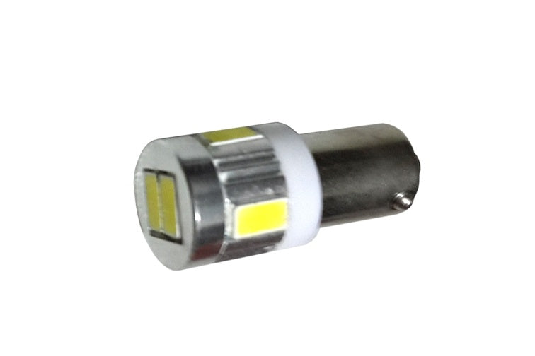 BA9S Autolampe 2 Stück | LED-Kennzeichenbeleuchtung | 6-SMD Tageslichtweiß 6000K | 12V