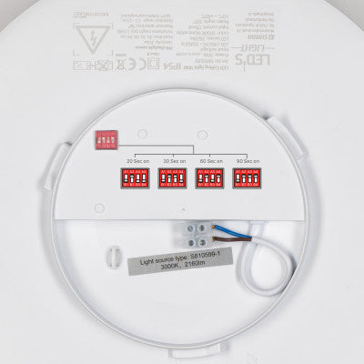 LED Ceiling Lamp 1600 lumens - 18W - Warm white 3000K - Motion sensor - IP54 - Ø30cm