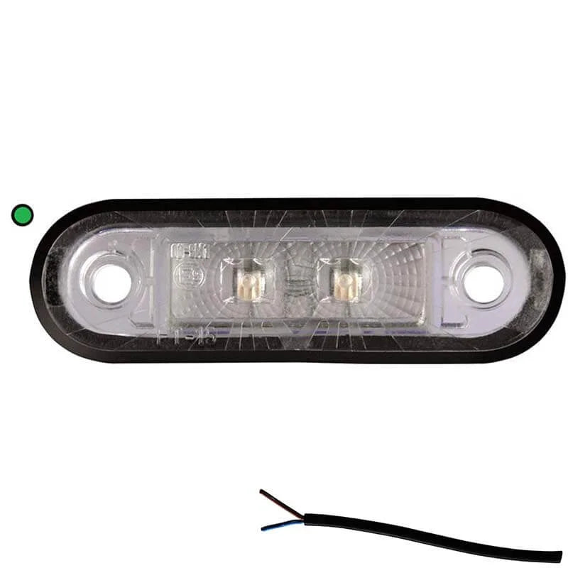 Grüne LED-Begrenzungsleuchte | 12-24V | 50cm Kabel |