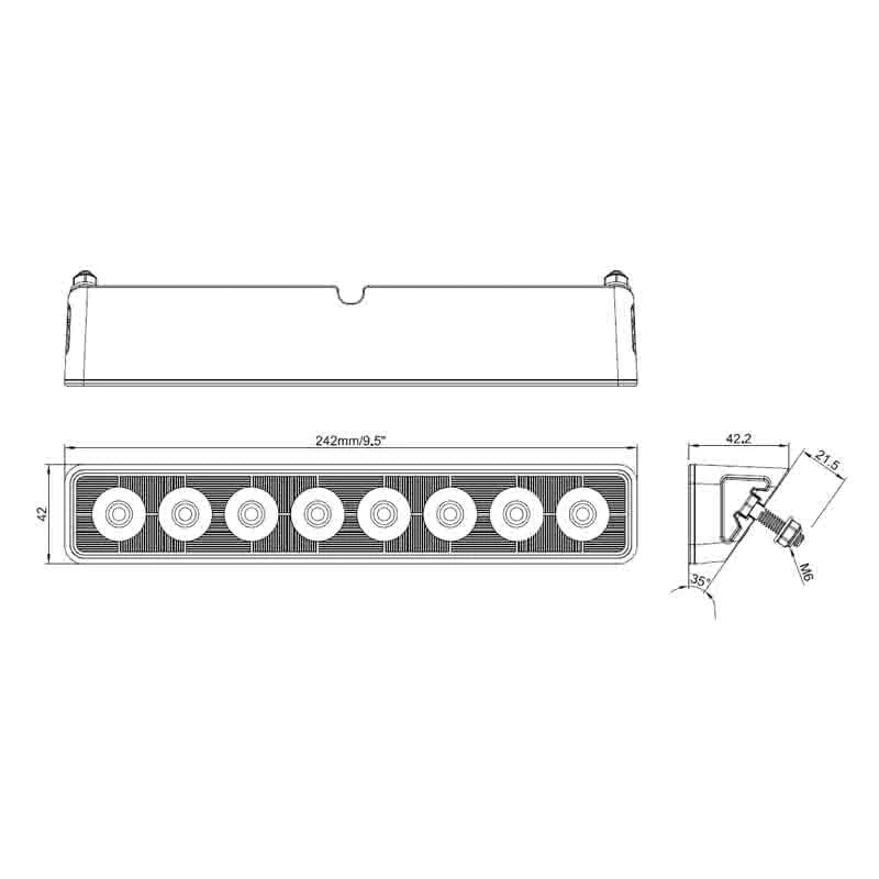 Ollson 48 Watt Szenenlicht-Seitenlampe