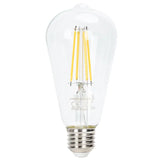 Carbon filament lamp E27 dimmable warm white | ST64 LED 6W~600Lm=51W halogen lighting | clear glass - 2700K