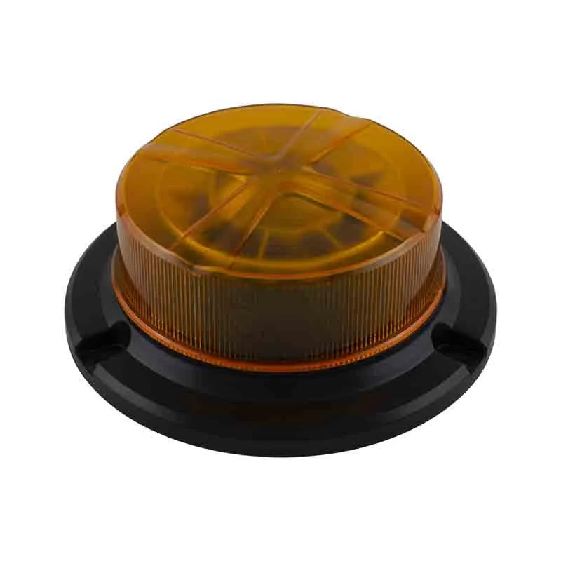 LED-Rundumleuchte mit niedrigem Sockel, gelb | 3-Schrauben-Montage | 12–24 V | R65 | LPBR65A