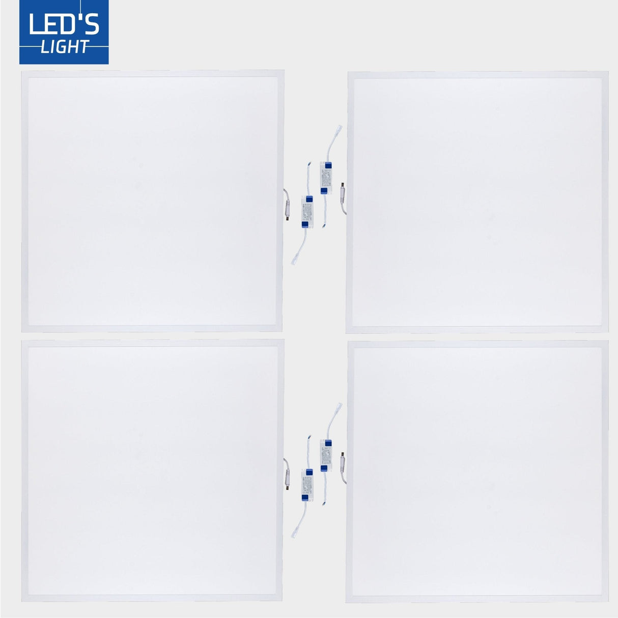 LED-Panel 60 x 60 cm – 40 W – 4000 Lumen – Kaltweiß 4000 K – Inkl. Treiber – 4er-Pack