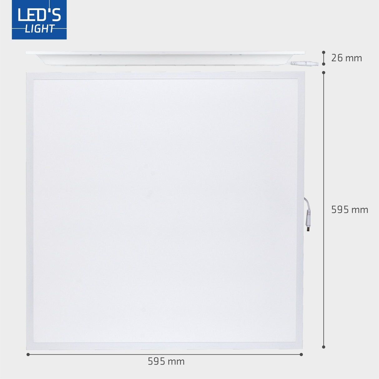LED-Panel 60 x 60 cm – 40 W – 4000 Lumen – Kaltweiß 4000 K – Inkl. Treiber – 4er-Pack