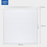 LED-Panel 60 x 60 cm – 40 W – 4000 Lumen – Kaltweiß 4000 K – Inkl. Treiber – 4er-Pack