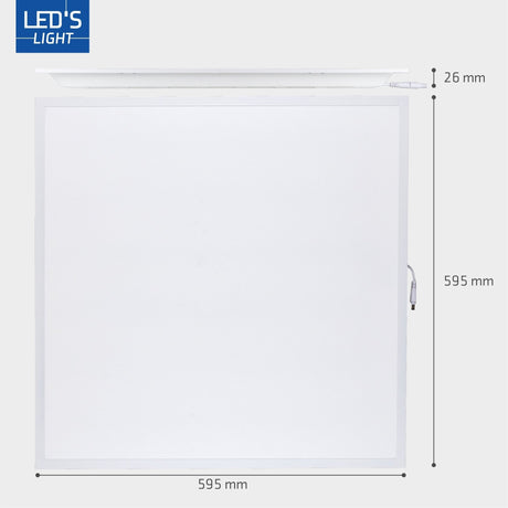 LED Paneel 60x60 cm - 40W - 4000 Lumen - Koelwit 4000K - Inclusief Driver - 4 Stuks