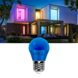 G45 Kugellampe 5 Stück | E27 LED-Lampe 4W=30W Glühbirne | blaues Licht