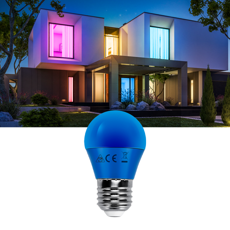 G45 ball bulb 5 pieces | E27 LED lamp 4W=30W incandescent lamp | blue light