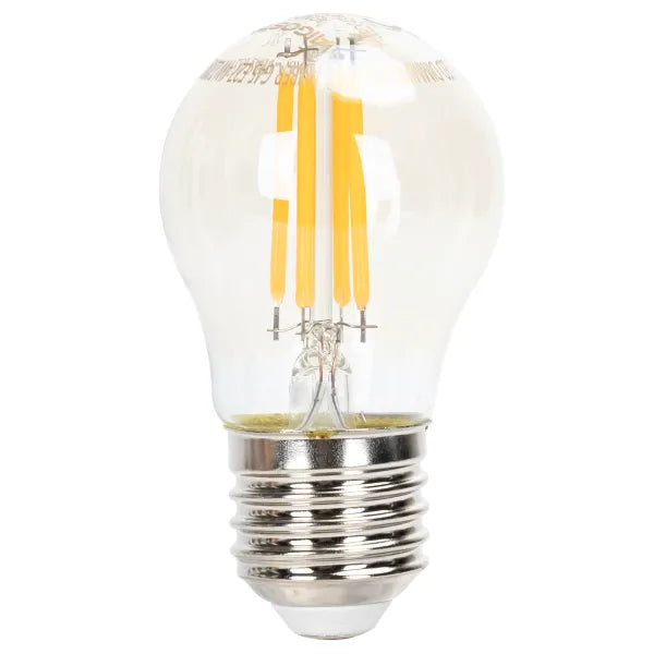 Kogellamp E27 dimbaar flame warmwit | G45 LED 4W~400Lm=38W halogeen verlichting | amber glas - 2200K