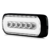 LED R65 flash + Halo ring, amber/white 12-24v