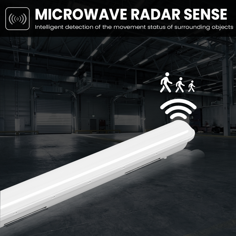 LED Tri-proof Armatuur 1200mm 4320lm 36W - Daglichtwit 6000K - Microwave Sensor - IP65 IK10 - 230V