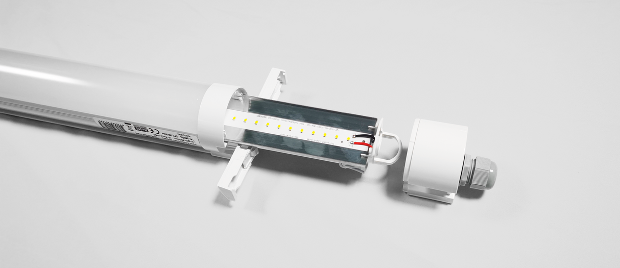 LED Tri-proof Armatuur 1200mm 5400lm 20W-36W - Koelwit 4000K - Koppelbaar - IP65 IK10 - 9 stuks - 230V