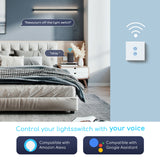 WiFi Smart Switch slimme schakelaar | 2 lichtpunten - inbouw - touch bediening - glas | 230V 10A