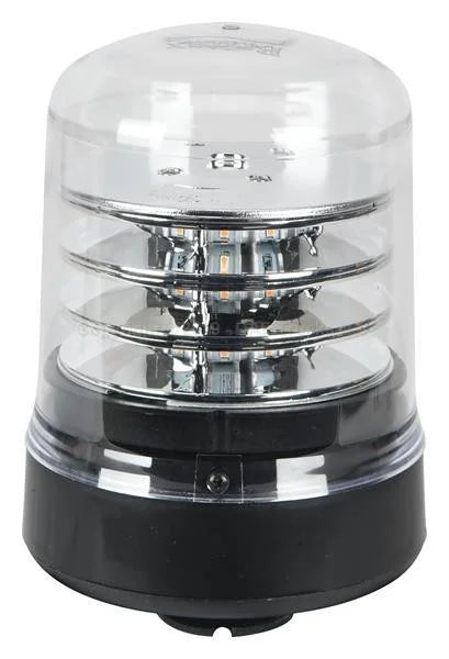 LED R65 Zwaailamp Amber/Transp 12/24V 3-Bouts B200