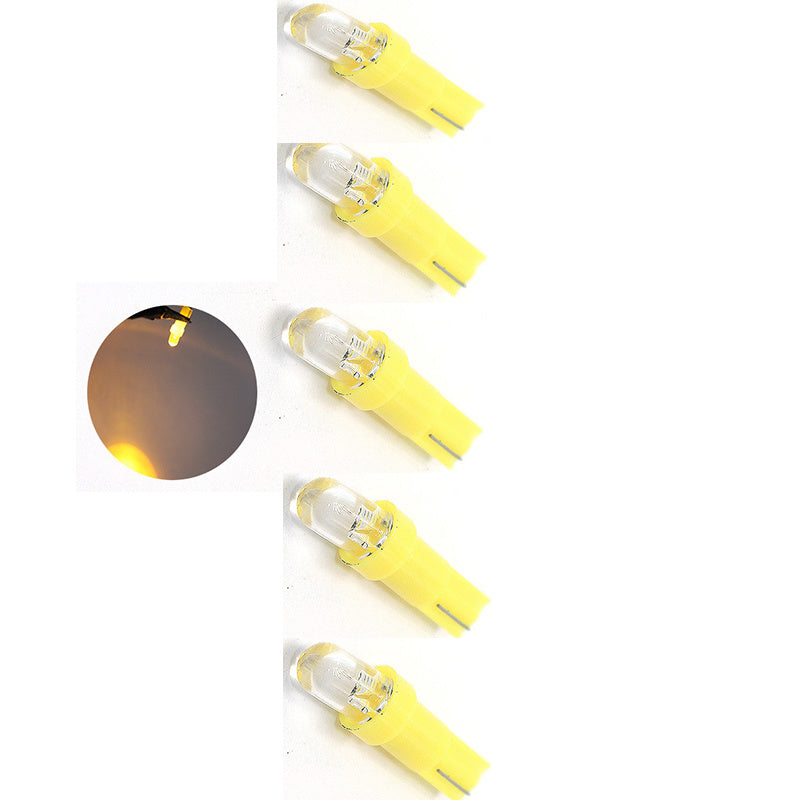 Car LED lamp | 5x car lighting LED T5 | color yellow | 12V DC