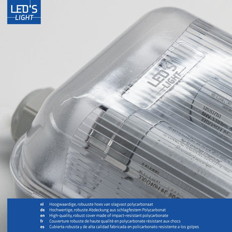 Doppelte, feuchtigkeitsbeständige LED-Leuchte, 6120 Lumen – 33 W – Kaltweiß 4000 K – Schutzart IP65 – IK08 – 150 cm – 2 Stück