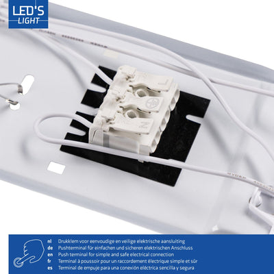 Doppelte, feuchtigkeitsbeständige LED-Leuchte, 6120 Lumen – 33 W – Kaltweiß 4000 K – Schutzart IP65 – IK08 – 150 cm – 2 Stück