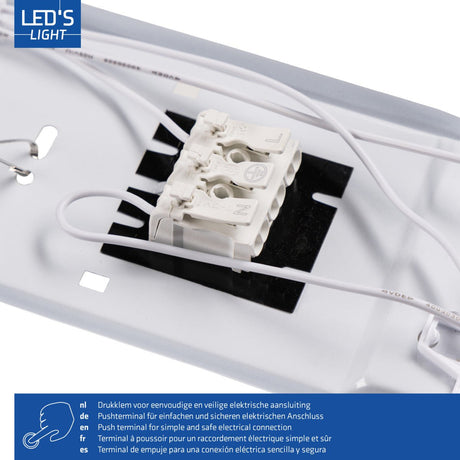 Doppelte, feuchtigkeitsbeständige LED-Leuchte 150 cm - 6120 Lumen - 33 W - Kaltweiß 4000 K - IP65 - D-Kennzeichnung
