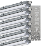 6 PACK - LED's Light Dubbele LED TL lamp 150 cm - compleet met LED buizen - Binnen en buiten - 6120 lm - 2x16.5W - 4000K