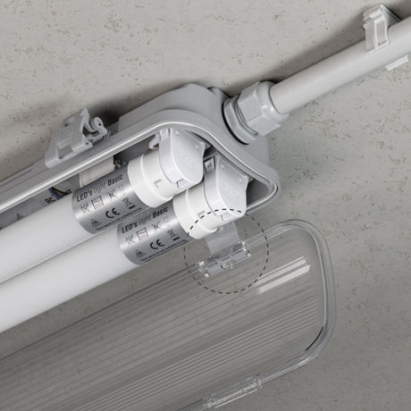LED's Light LED TL dubbel armatuur 60 cm - Compleet met 2 LED TL buizen 60 cm - 2160lm