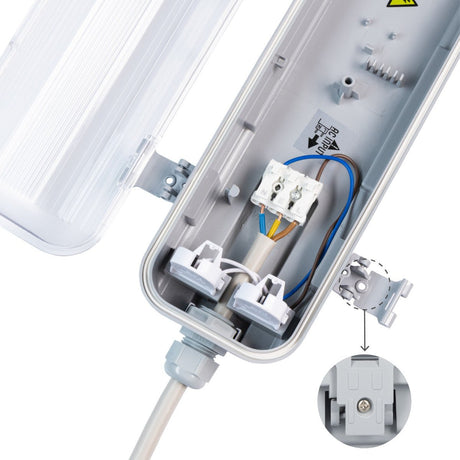 LED Vochtbestendig armatuur 1800 lumen - 18W - Koelwit 4000K - IP65 - Dubbel - 60cm - 2 stuks