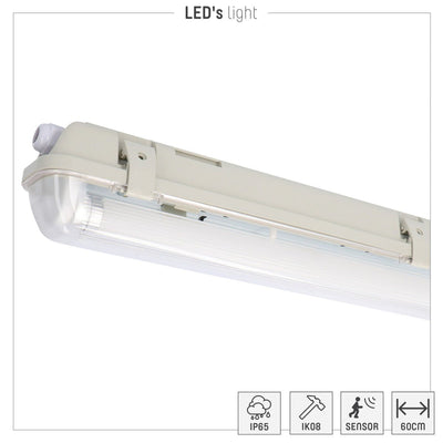 LED TL Armatuur 120cm 2100 lumen - 14W - Koelwit 4000K - IP65 Waterdicht - Bewegingssensor