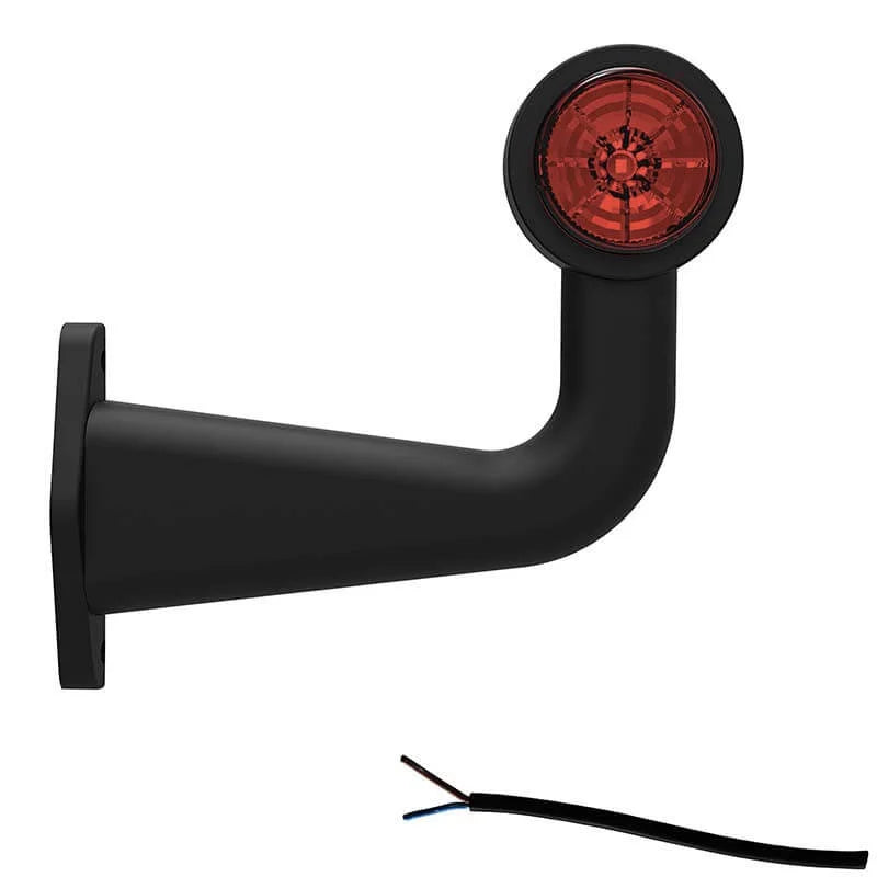 Rechts | LED-Breitenleuchte mit abgewinkeltem Griff | 12-36V | 20cm Kabel | M10BV-602RW