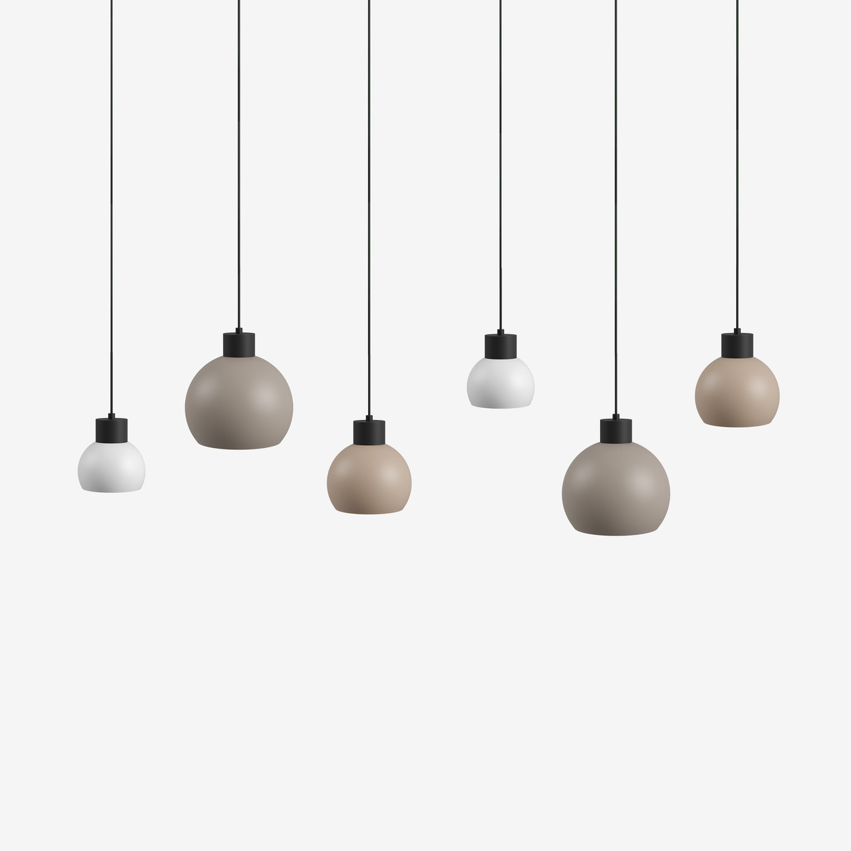 Switch 6L - Warm Linen - Hängelampe - 11 Farben, 12 Schirme