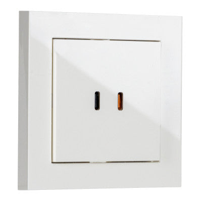 USB-C Wall Socket - 2 USB-C Ports - 65W Fast Charger - Laptop &amp; Phone - White