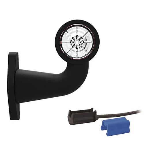 Links | LED-Breitenleuchte mit abgewinkeltem Griff | 12-24V | 0,75mm² Stecker | M10BV-411RW
