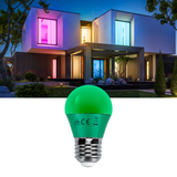 G45 ball bulb 5 pieces | E27 LED lamp 4W=30W incandescent lamp | green light