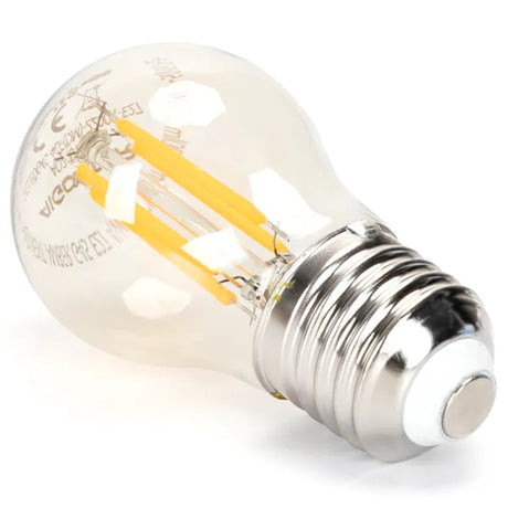 Ball lamp E27 dimmable flame warm white | G45 LED 4W~400Lm=38W halogen lighting | amber glass - 2200K