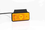 Bernsteinfarbene LED-Begrenzungsleuchte mit Halterung | 12-24V | 50cm Kabel + 1,5mm² Stecker | MV-5670A