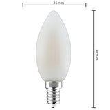 LED Filament Lamp Kaars 470 Lumen - 4.5W - Warmwit 2700K - E14 - Melkglas