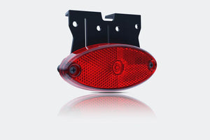 Ovale rote LED-Begrenzungsleuchte mit Halter | 12-24V | 1,5mm² Stecker | MV-5870R