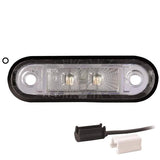 LED-Begrenzungsleuchte weiß | 12-24V | 1,5mm². Stecker |