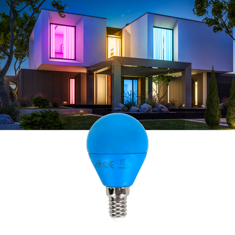 G45 Kugellampe 5 Stück | E14 LED-Lampe 4W=30W Glühbirne | blaues Licht