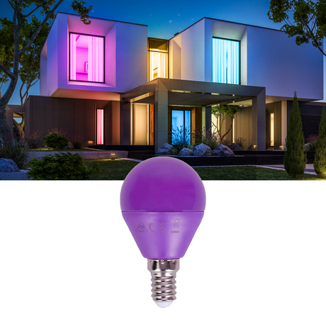 G45 ball bulb 5 pieces | E14 LED lamp 4W=30W incandescent lamp | purple light