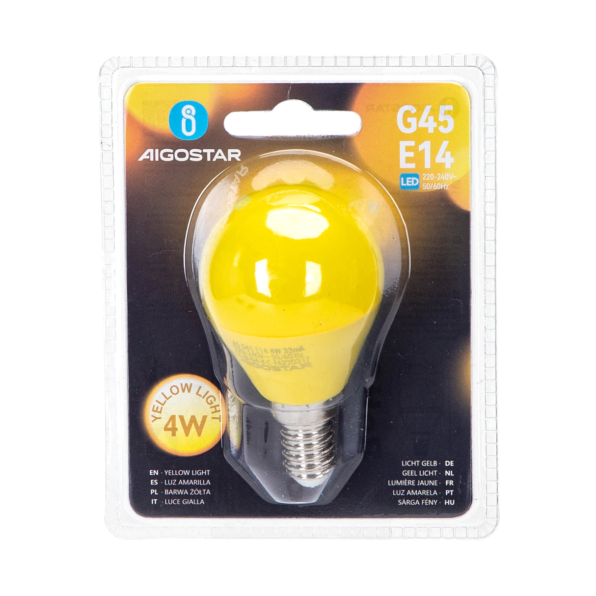 G45 kogellamp 5 stuks | E14 LED lamp 4W=30W gloeilamp | geel licht