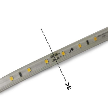 Lichtslang groen - 50 meter - 120 LEDs/meter - 7W/m - sproeidicht IP65 | 230V AC