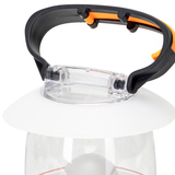 Camping LED lamp on batteries (not included) - tent lamp daylight white orange - emergency lamp with hanging hook