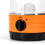 Camping LED lamp on batteries (not included) - tent lamp daylight white orange - emergency lamp with hanging hook