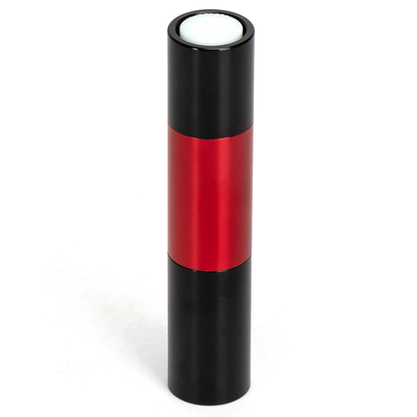 Flashlight red black aluminum housing | 1x AA battery (not included) - 120° 86m 47Lm