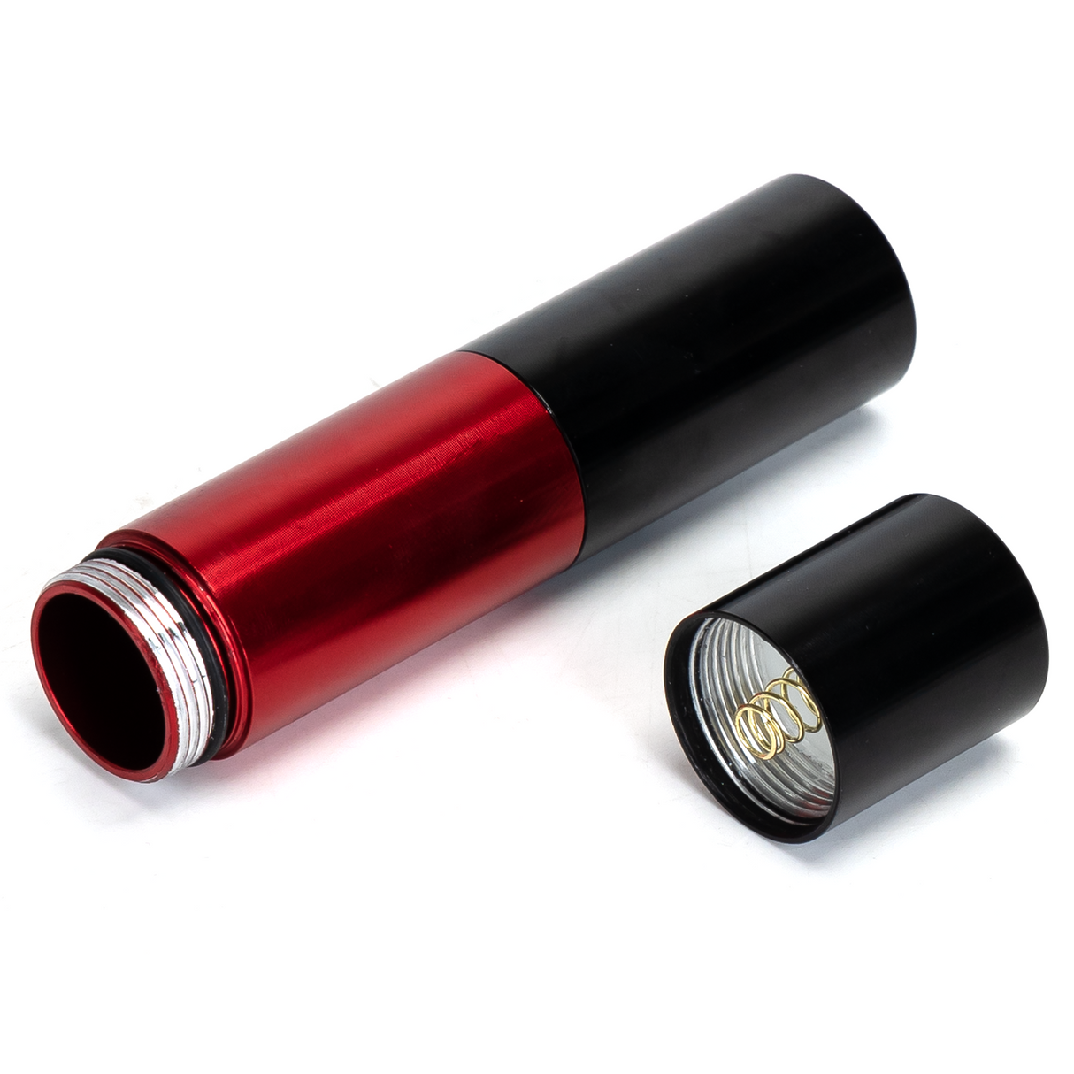 Zaklamp rood zwart aluminium behuizing |  1x AA batterij (exclusief)  - 120° 86m 47Lm