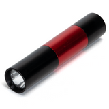 Zaklamp rood zwart aluminium behuizing |  1x AA batterij (exclusief)  - 120° 86m 47Lm