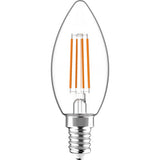 LED Filament Candle Bulb 470 lumens - 4.5W - 2700K - E14 - Clear Glass