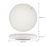 LED Ceiling Lamp 1600 lumens - 18W - Warm white 3000K - Motion sensor - IP54 - Ø30cm