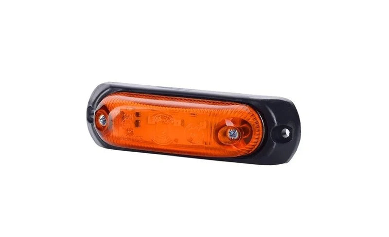 Bernsteinfarbene LED-Begrenzungsleuchte mit Halterung | 12-24V | 50cm Kabel | MV-4090A