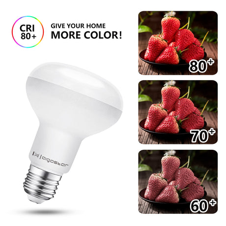Aigostar R80 daylight white reflector bulb with high color rendering for vibrant colors in your home
